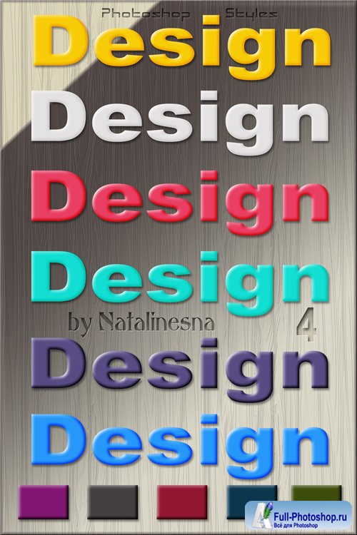    Photoshop 4 / Design styles for Photoshop 4