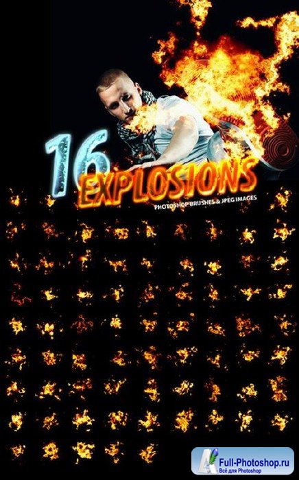 16 Photorealistic Explosion Brushes