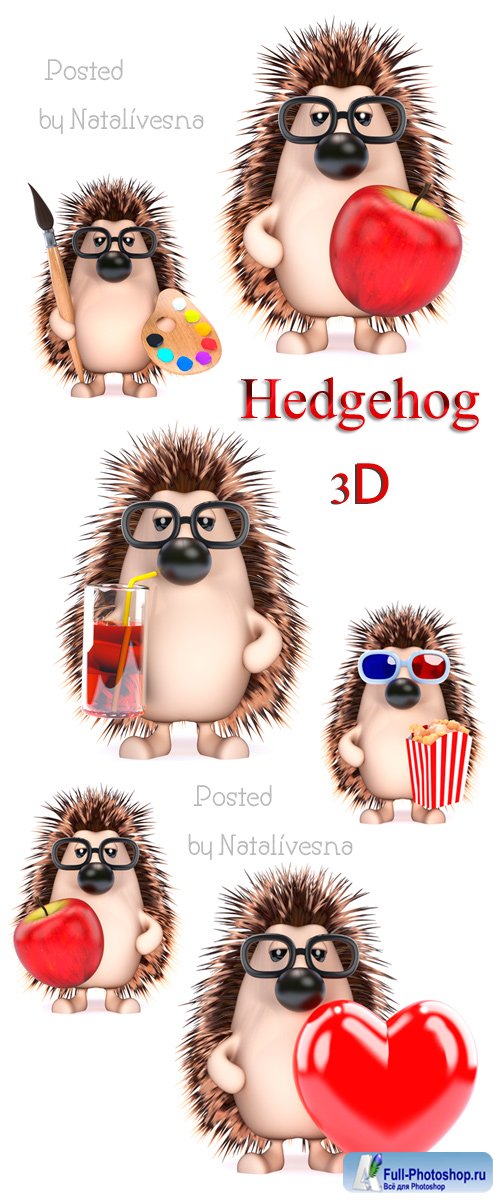3D  / 3 D Hedgehog - Stock photo