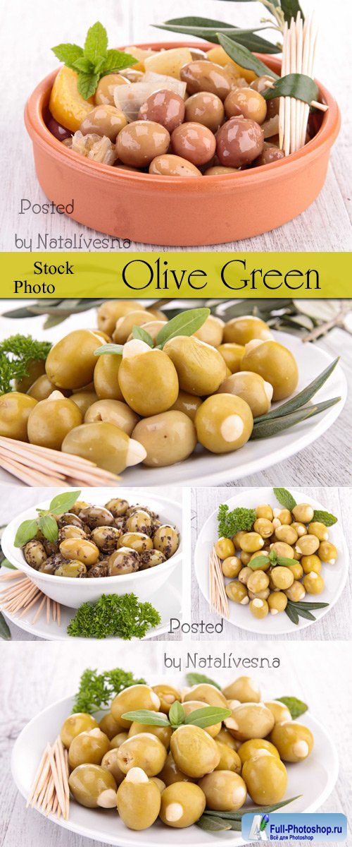   / Green olives - Stock photo