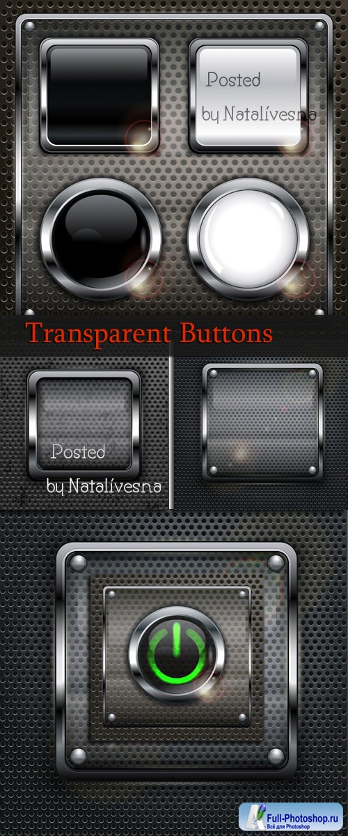   / Transparent buttons - Stock photo