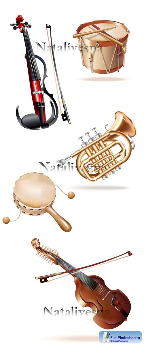     / Musical instruments in Vector