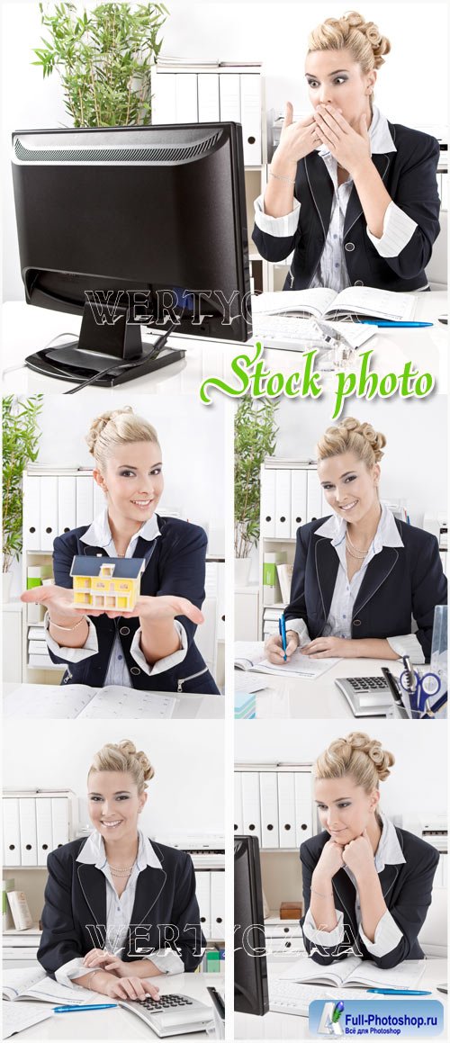    / Beautiful business lady - raster clipart