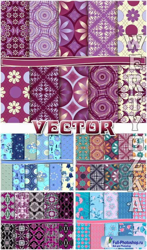   / Floral texture, backgrounds with patterns - vector clipart