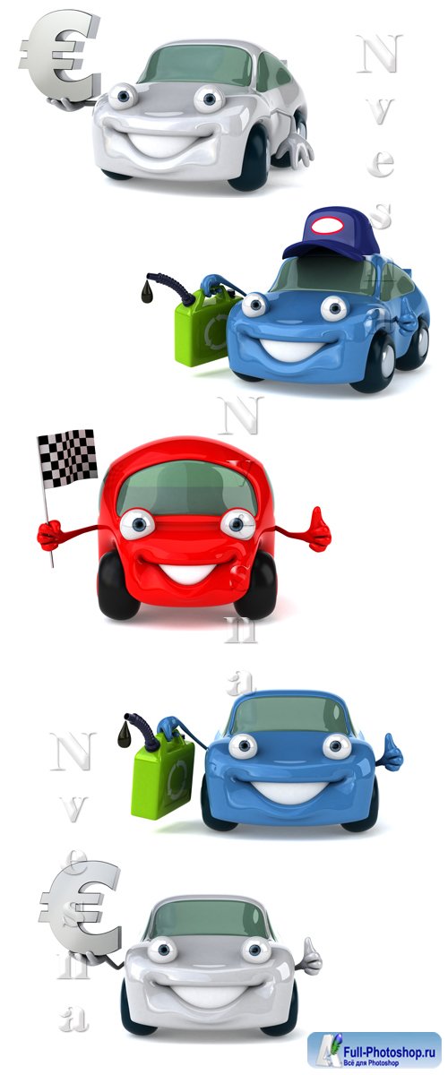3D     / 3D Color cars - Stock photo