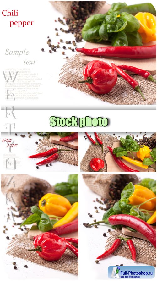     / Sweet and hot peppers - Raster clipart