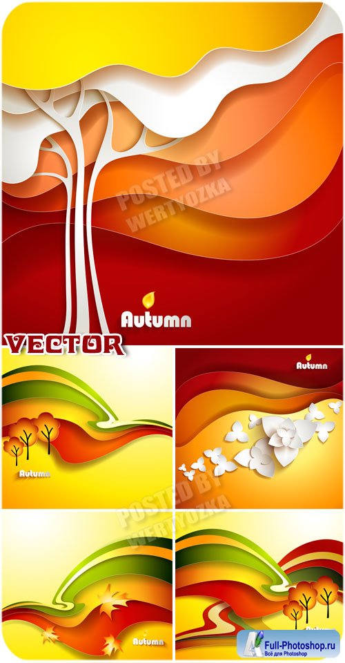  ,  / Autumn backgrounds, creative - vector