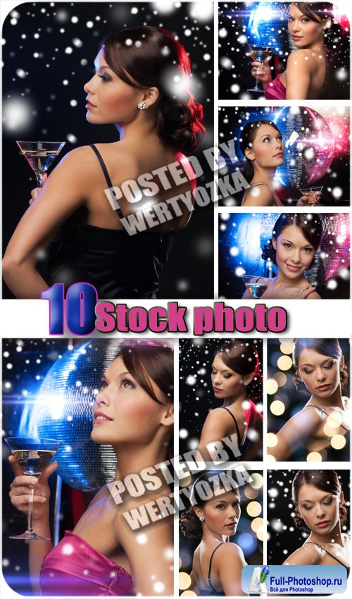     / Girl and a new year's eve - stock photo