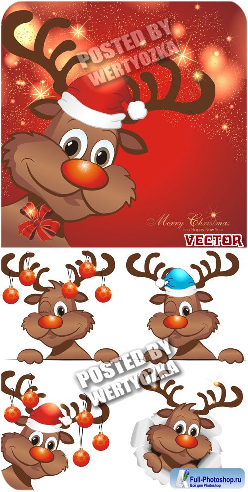     / Christmas reindeer - vector stock