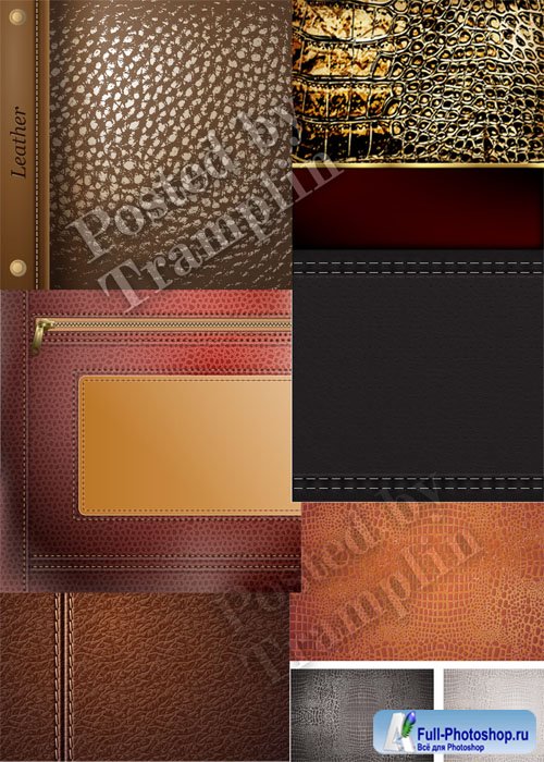     - Leather backgrounds in a vector