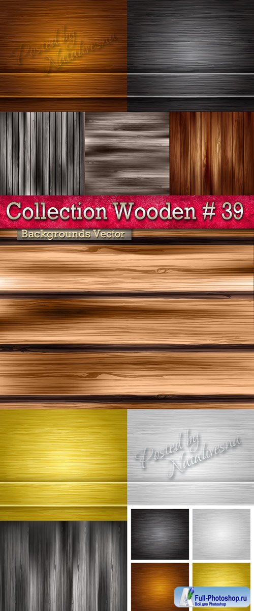 Collection Wooden Backgrounds in Vector # 39