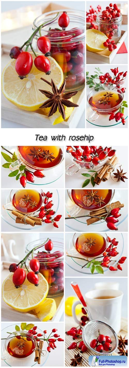 Tea with rosehip and lemon