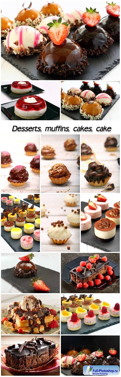Desserts, cake, pies, muffins