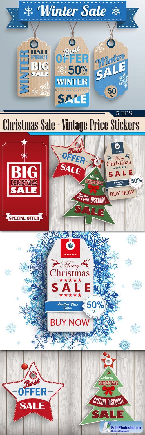 Christmas Sale - Vintage Price Stickers