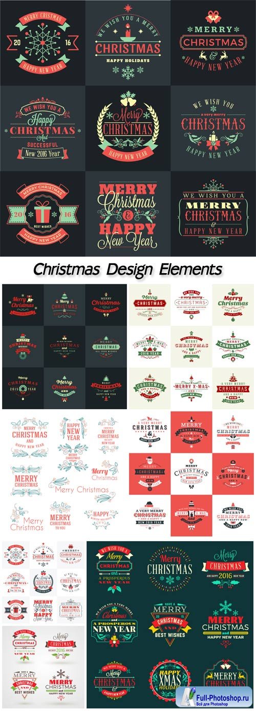 Design elements Christmas vector