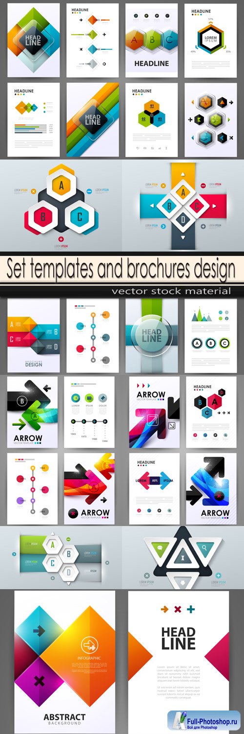 Set templates and brochures design