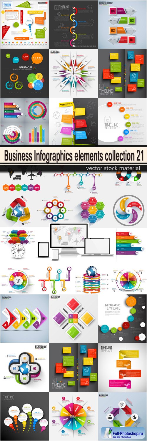 Business Infographics elements collection 21