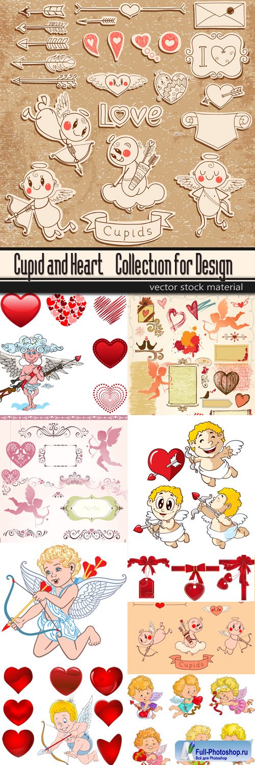 Cupid and Heart - Collection for Design