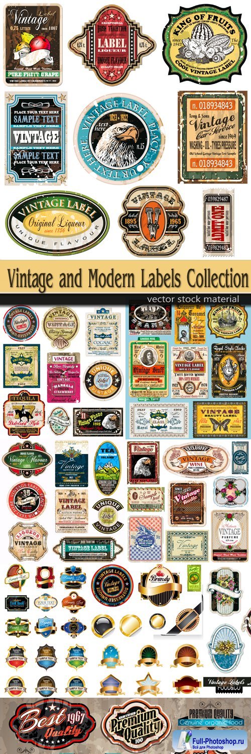 Vintage and Modern Labels Collection
