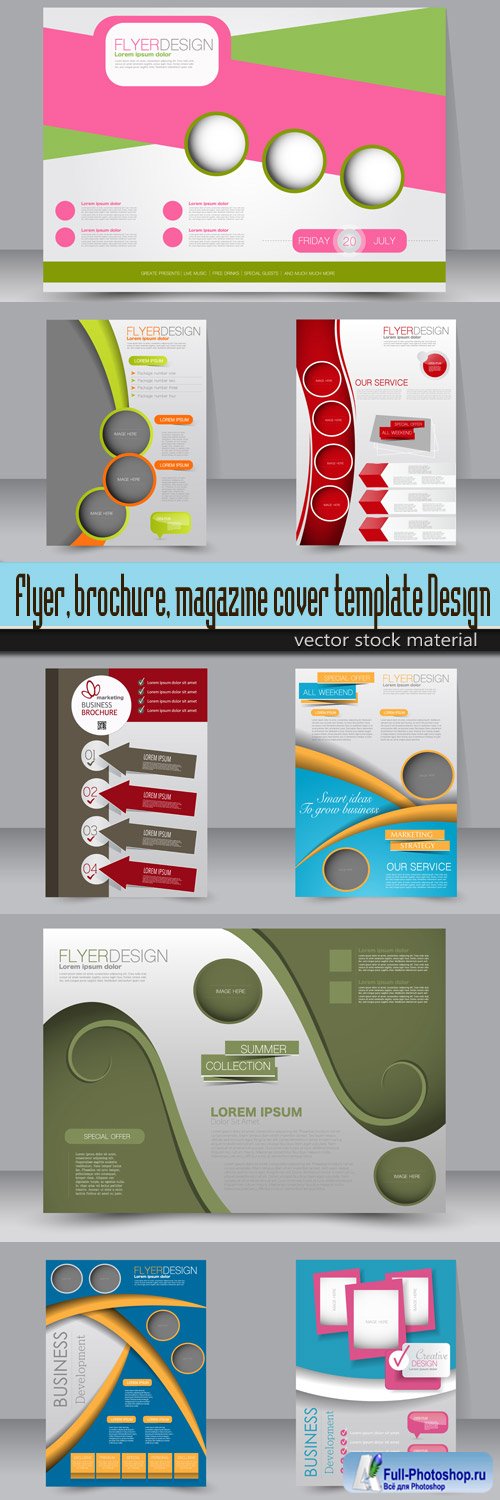 Flyer, brochure, magazine cover template Design