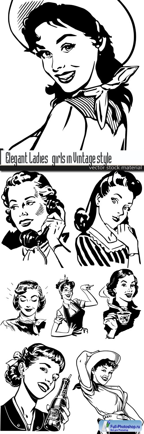 Elegant Ladies - girls in Vintage style