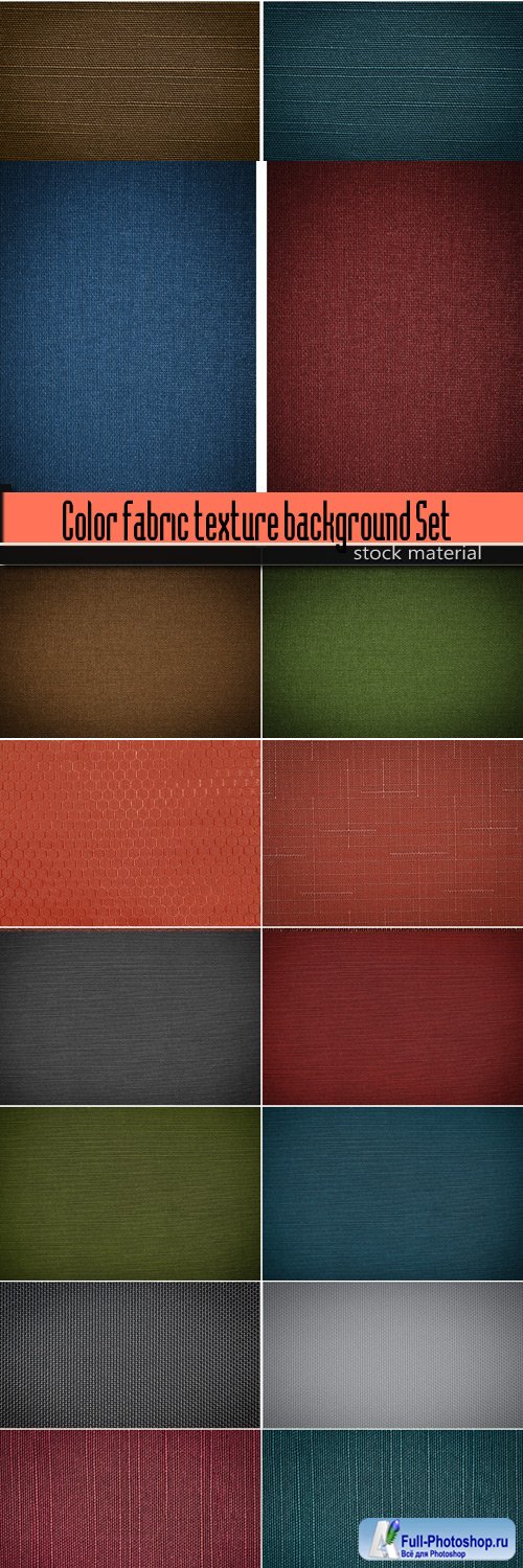 Color fabric texture background Set