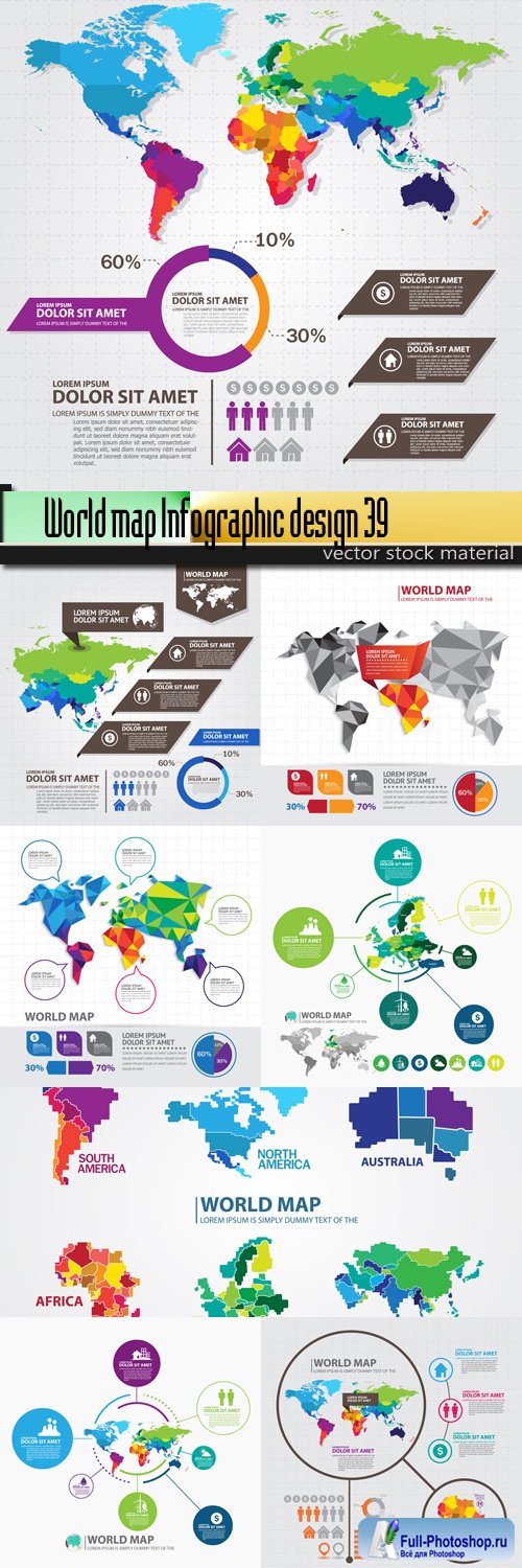 World map Infographic design 39