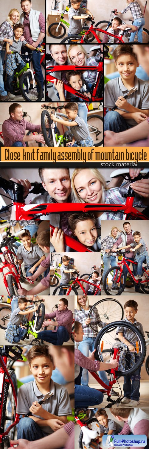 Close-knit family assembly of mountain bicycle