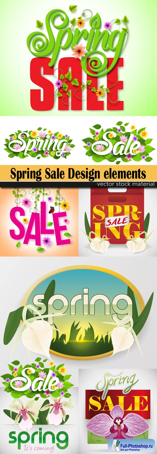 Spring Sale Design elements