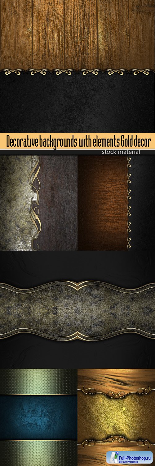 Decorative backgrounds with elements Gold decor