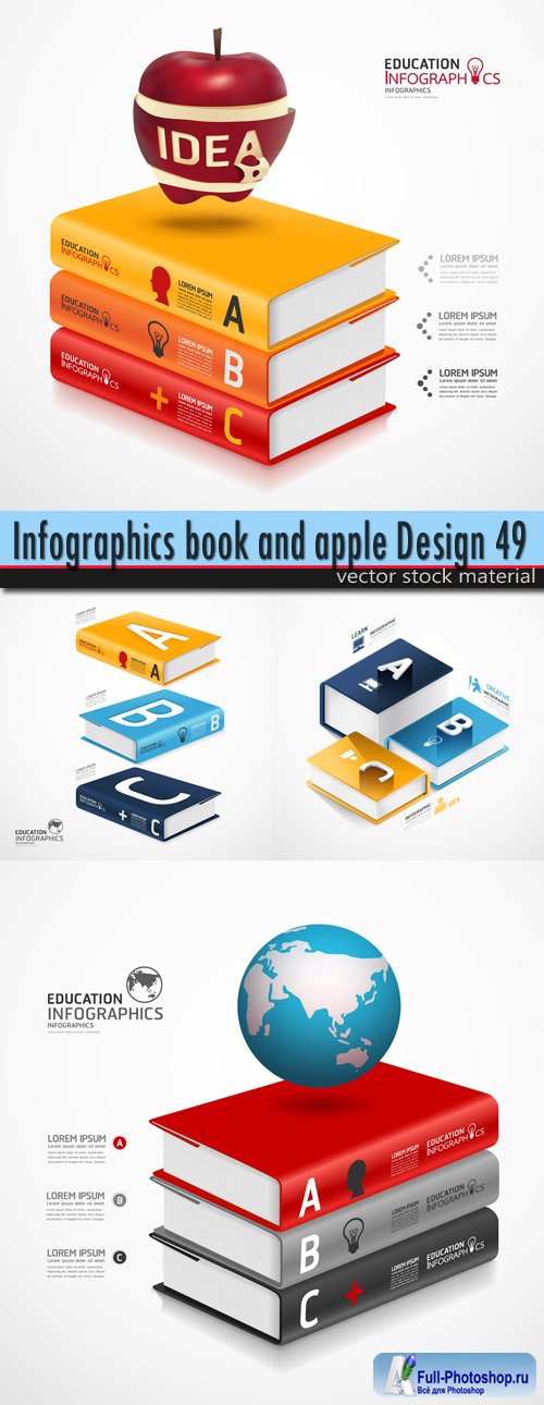 Infographics book and apple Design 49