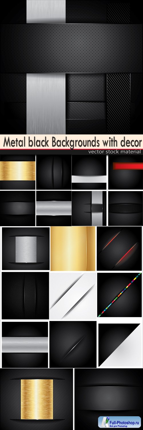 Metal black Backgrounds with decor