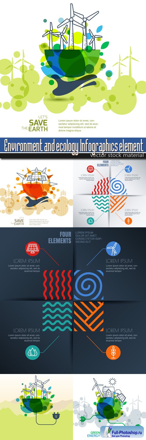 Environment and ecology Infographics element