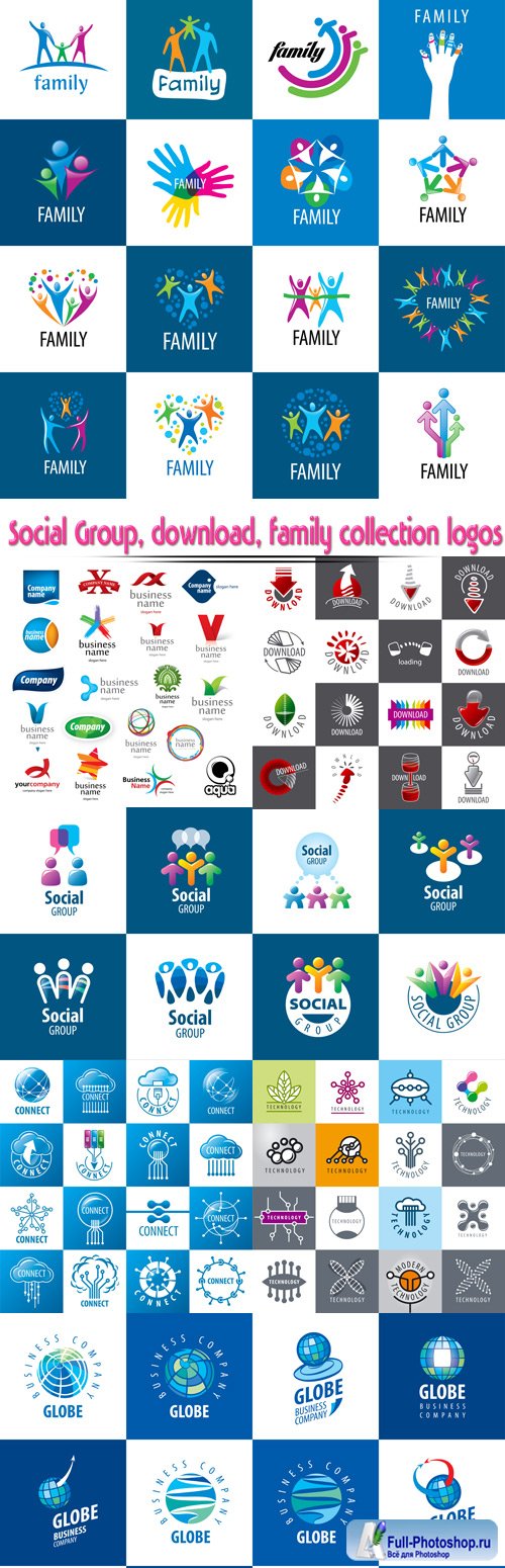 Social Group, download, family collection logos