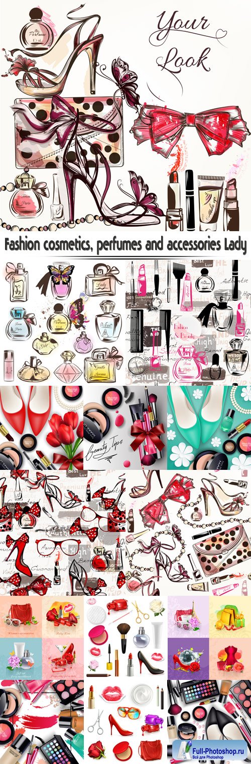 Fashion cosmetics, perfumes and accessories Lady