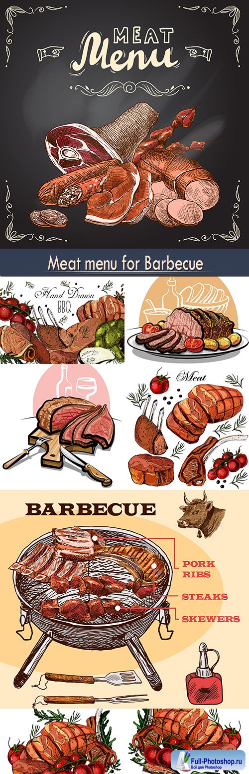 Meat menu for Barbecue