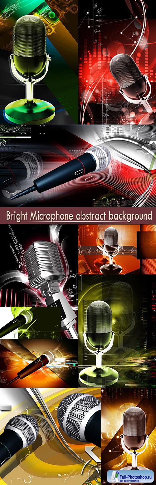 Bright Microphone abstract background
