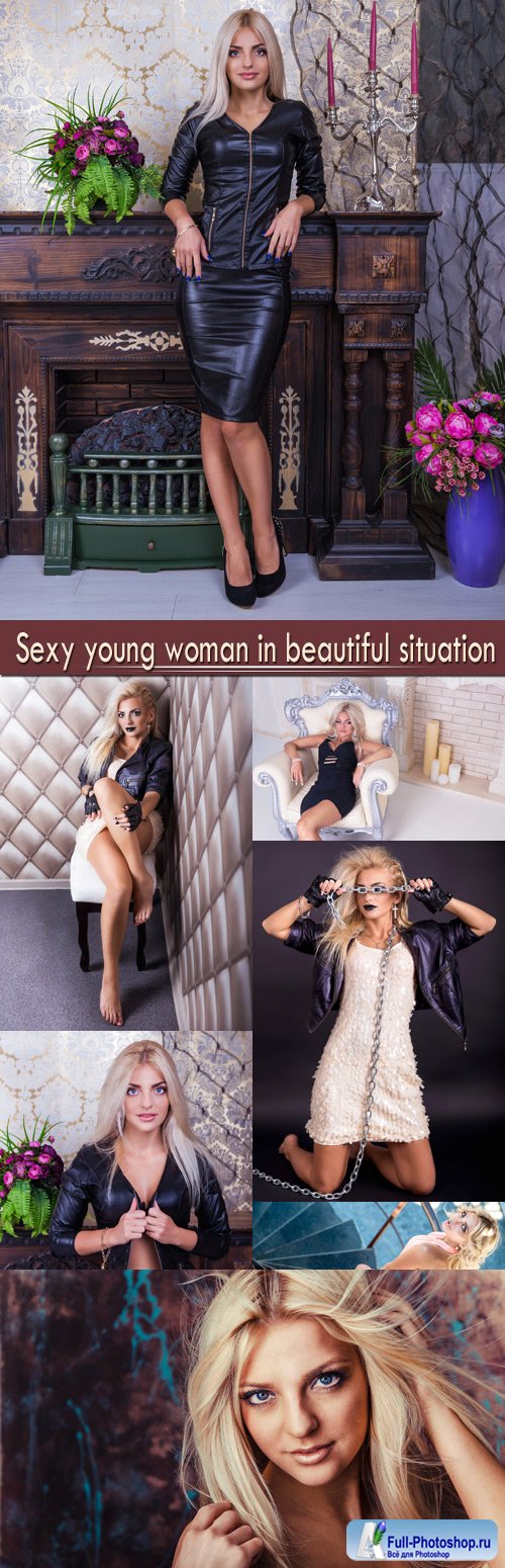 Sexy young woman in beautiful situation