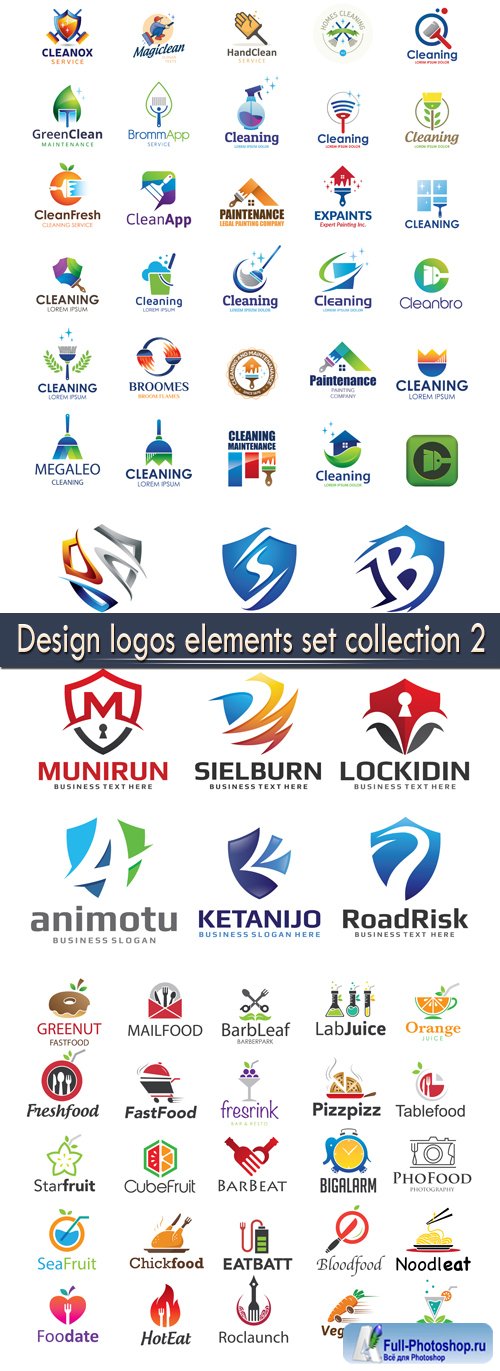 Design logos elements set collection 2