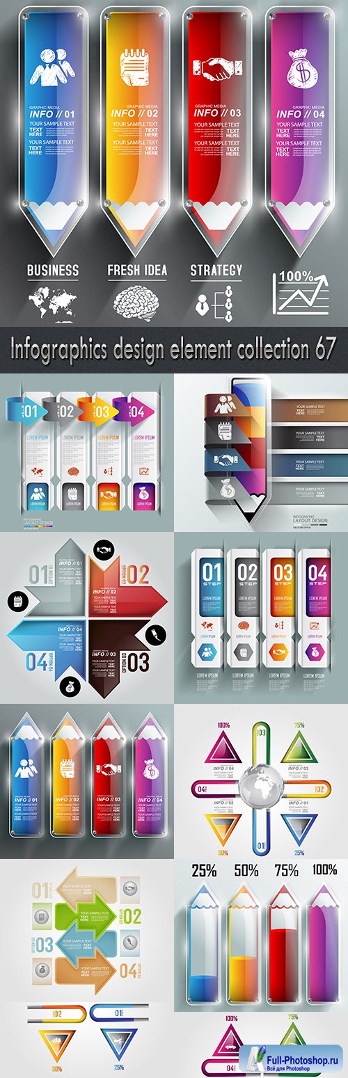 Infographics design element collection 67