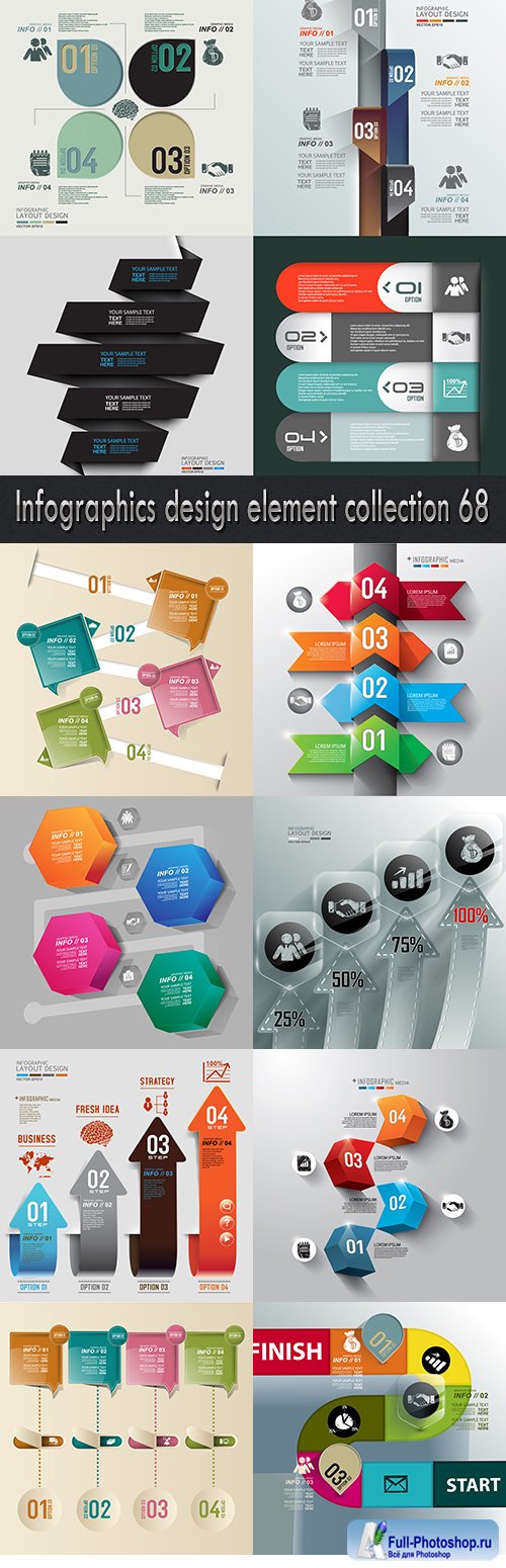 Infographics design element collection 68
