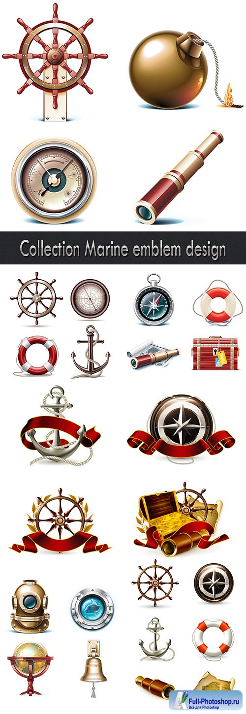 Collection Marine emblem design