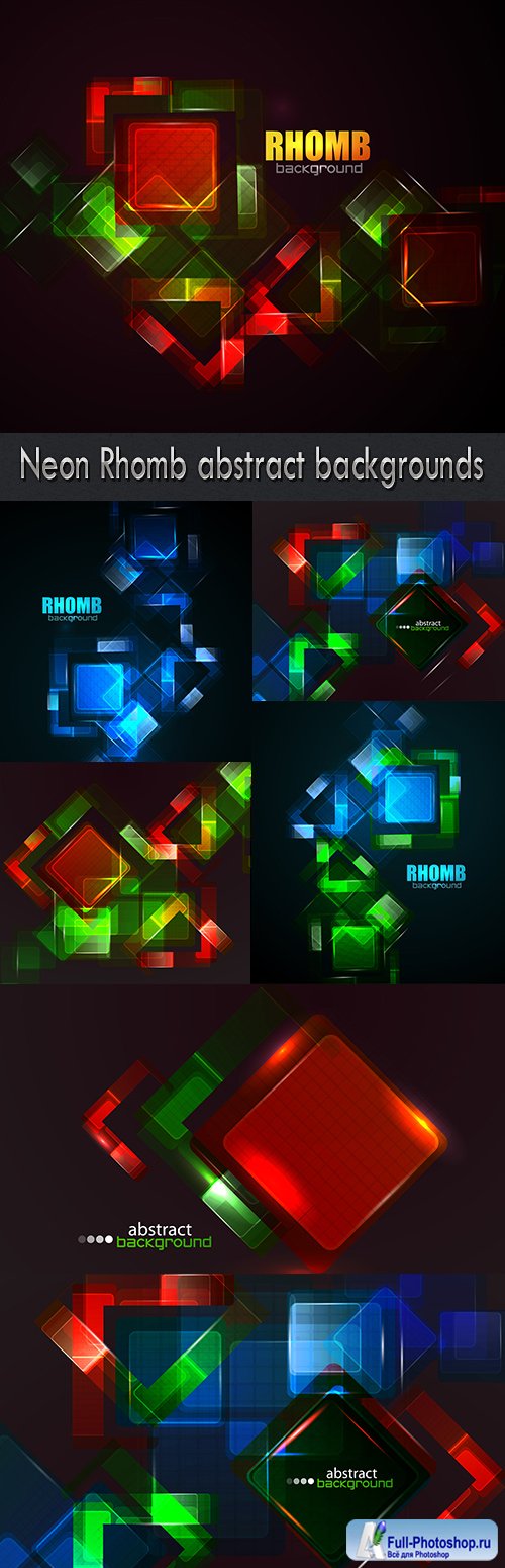 Neon Rhomb abstract backgrounds