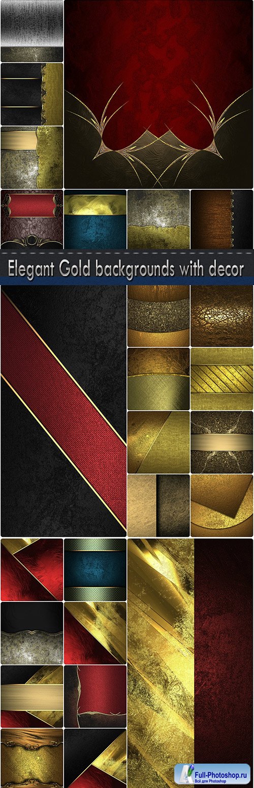 Elegant Gold backgrounds with decor