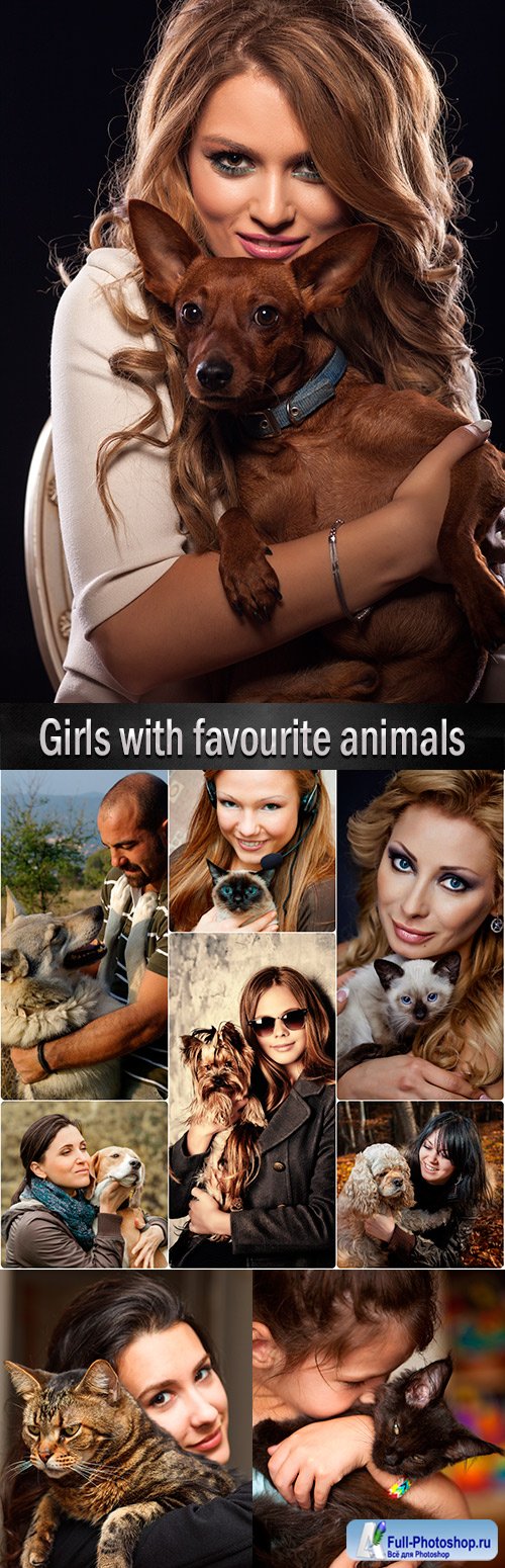 Girls with favourite animals