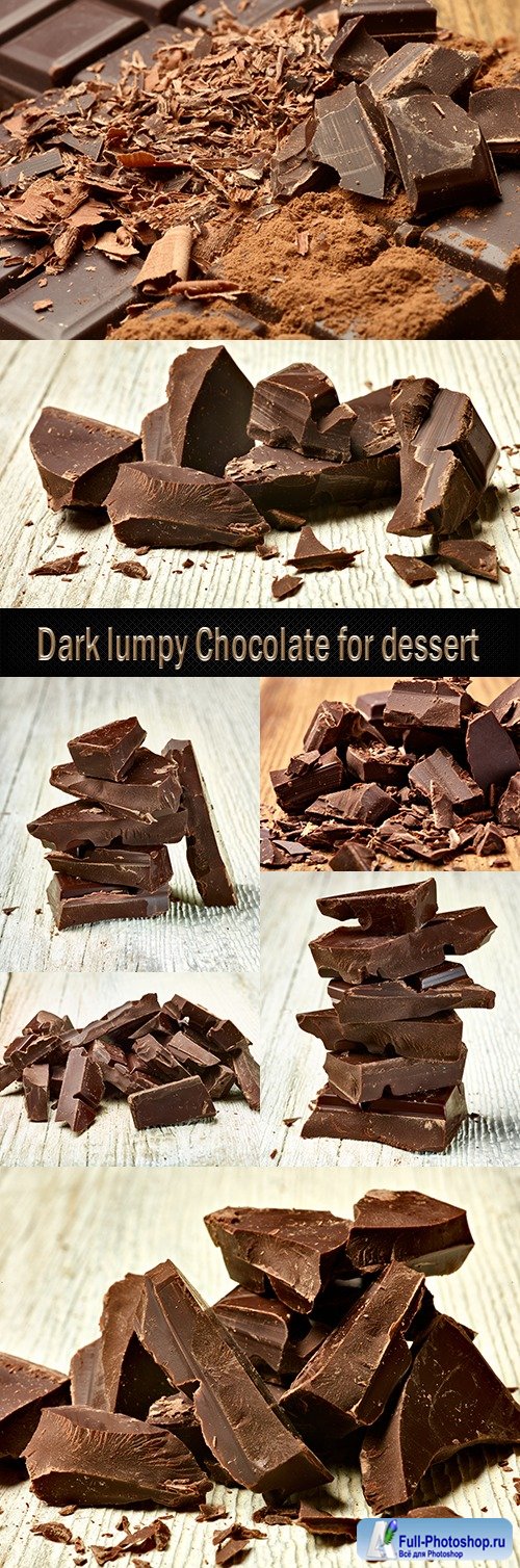 Dark lumpy Chocolate for dessert