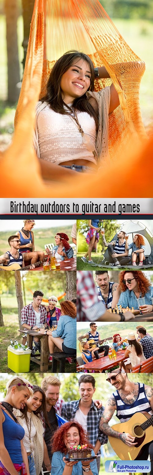 Birthday outdoors to guitar and games