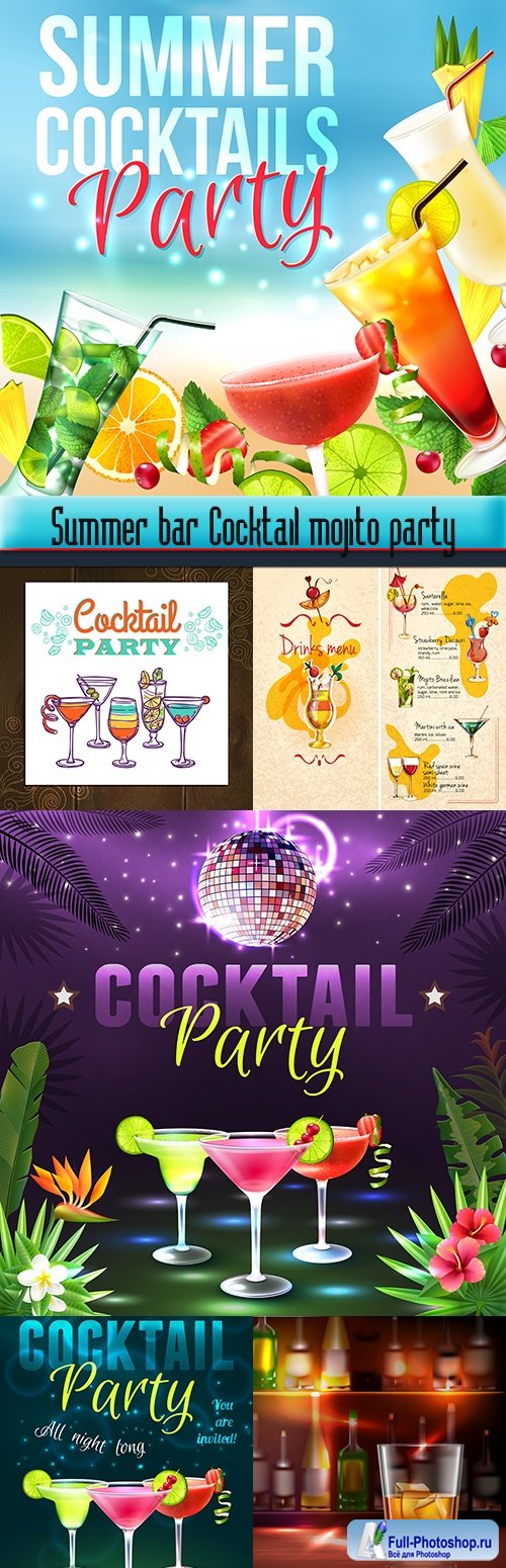 Summer bar Cocktail mojito party