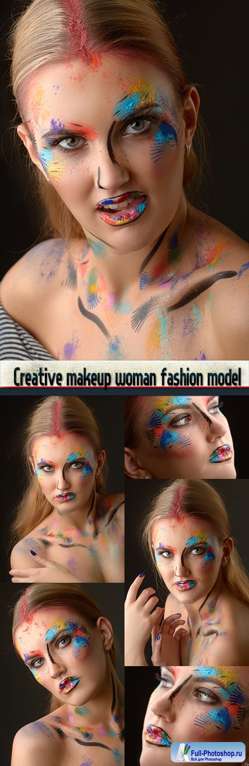 Creative makeup woman fashion model