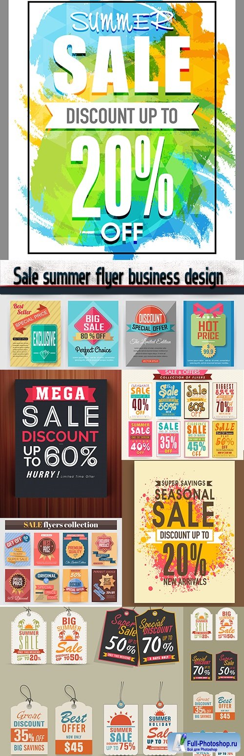 Sale summer flyer business design